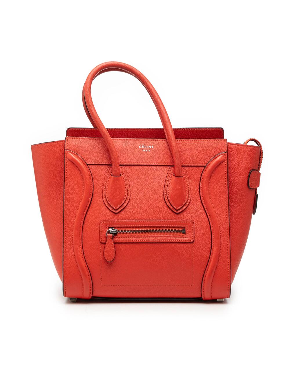 Celine Luggage Bag Grainy Leather Micro #376178C87B